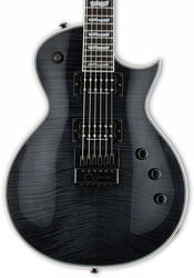 Enkel gesneden elektrische gitaar Ltd EC-1000 Evertune - See thru black