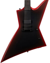 Metal elektrische gitaar Ltd EXL Black Metal Series - Black Red Burst Satin