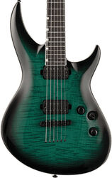 Guitarra eléctrica de doble corte. Ltd H3-1000 - Black turquoise burst