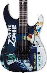 Elektrische gitaar in str-vorm Ltd Kirk Hammett KH-WZ - Black with white zombie graphic