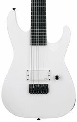 7-snarige elektrische gitaar Ltd M-7BHT Baritone Arctic Metal - Snow white satin