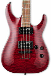 Elektrische gitaar in str-vorm Ltd MH-200QM NT - See thru black cherry