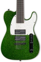 7-snarige elektrische gitaar Ltd SCT-607 Baryton Stephen Carpenter - Green sparkle