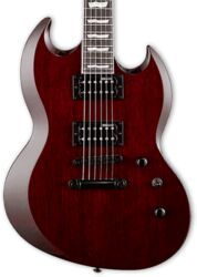 Guitarra eléctrica de doble corte. Ltd Viper-256 - See thru black cherry