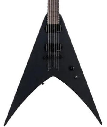 Kenmerkende elektrische gitaar Ltd Nergal HEX-6 - Black satin