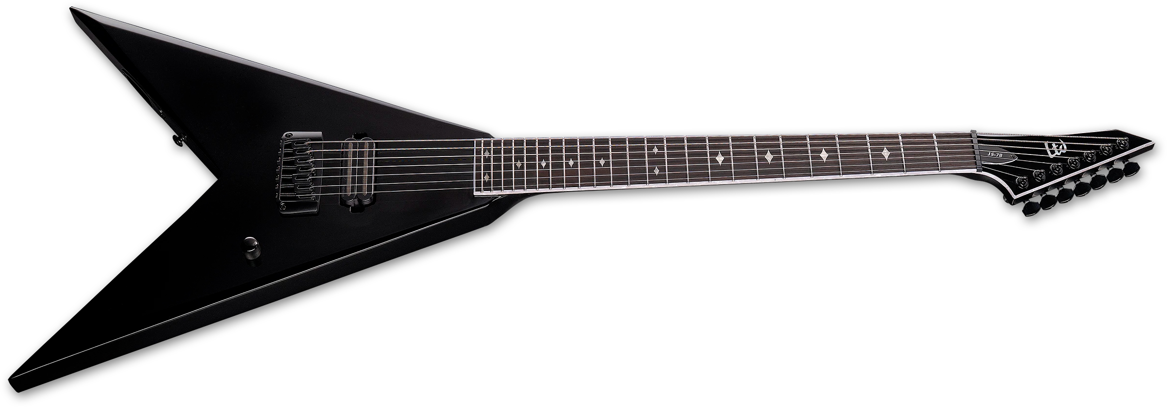 Ltd Jack Simmons Js7 Baritone Signature 7c 1h Fishman Fluence Ht Eb - Black - Bariton elektrische gitaar - Variation 1