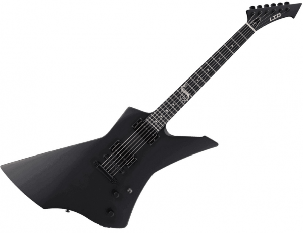 Solid body elektrische gitaar Ltd James Hetfield Snakebyte - Black satin