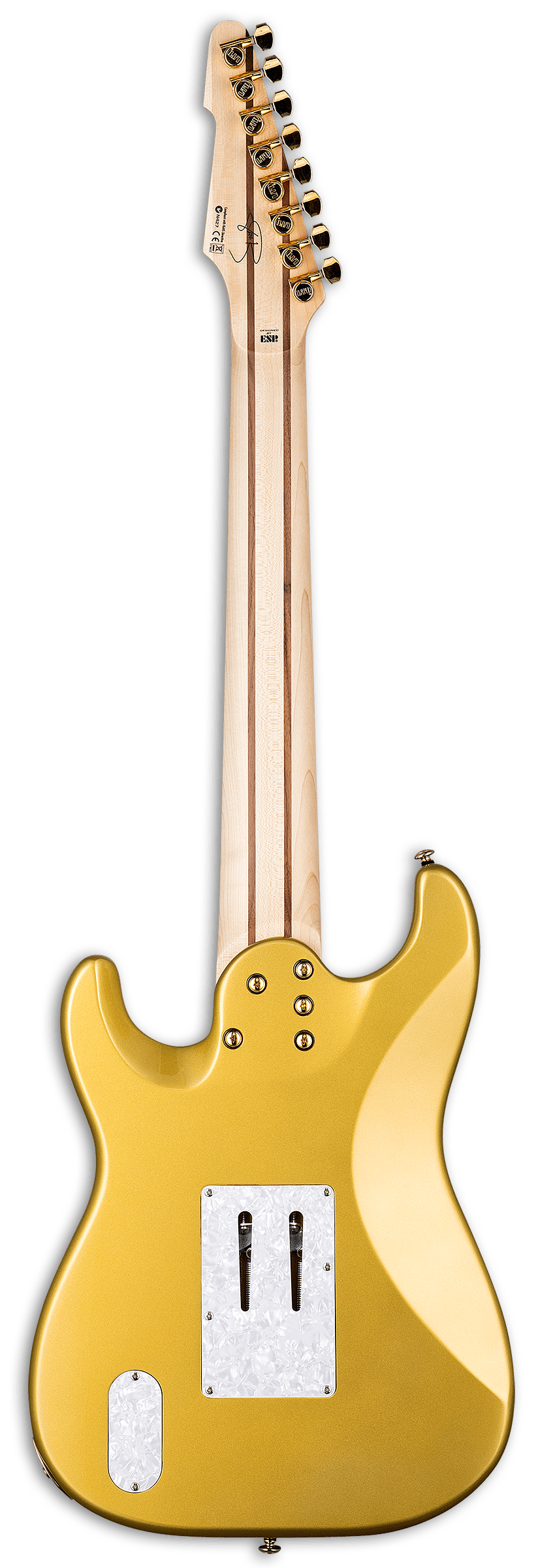 Ltd Jrv8 8-cordes Hss Trem Mn - Metallic Gold - 7-snarige elektrische gitaar - Variation 1