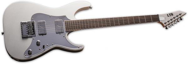 Solid body elektrische gitaar Ltd Ken Susi KS M-6 Evertune - metallic silver