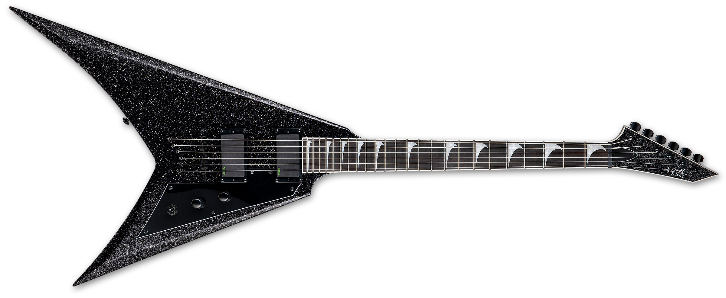 Ltd Kh-v 602 Kirk Hammett Signature Hh Ht Eb - Black Sparkle - Metalen elektrische gitaar - Variation 2