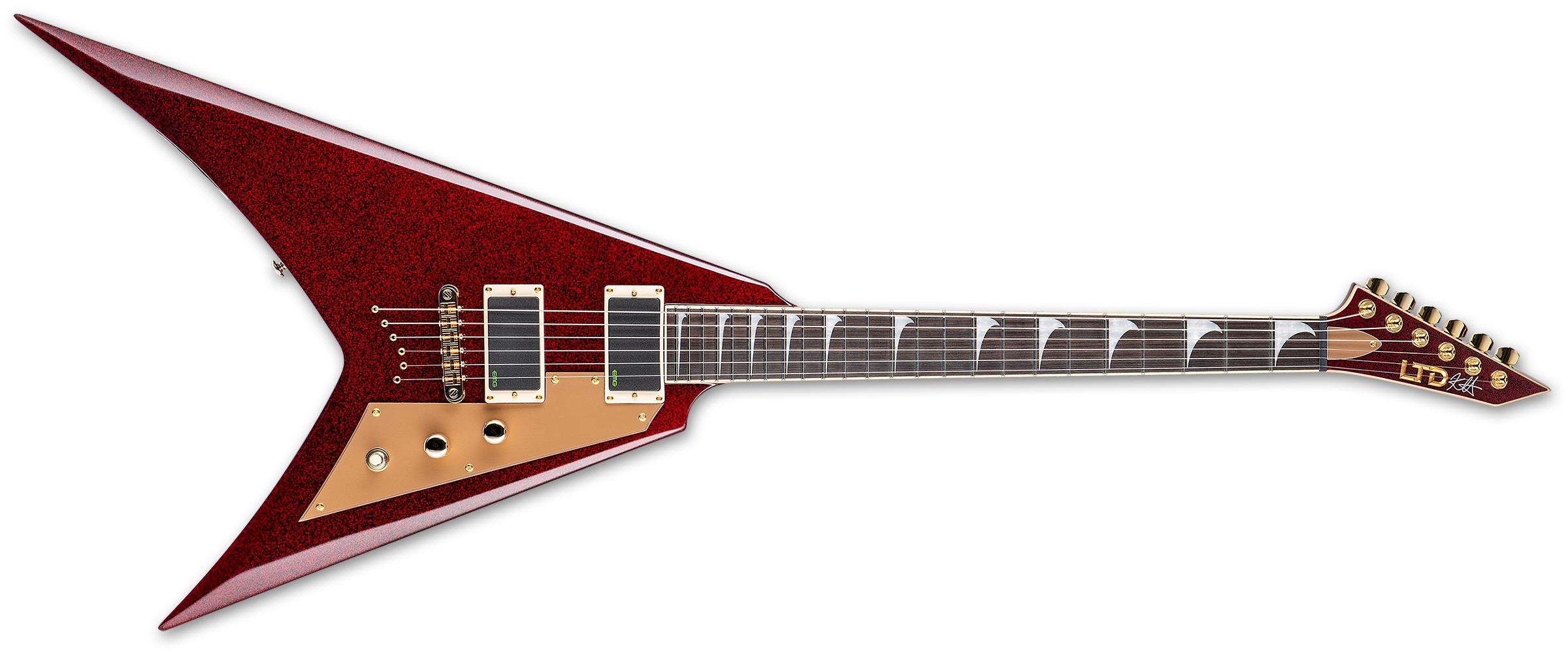 Ltd Kh-v 602 Kirk Hammett Signature Hh Ht Eb - Red Sparkle - Metalen elektrische gitaar - Variation 2