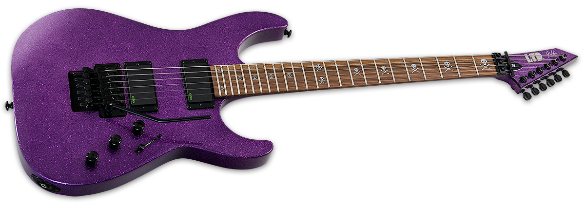 Ltd Kirk Hammett Kh-602 Signature Hh Emg Fr Pf - Purple Sparkle - Elektrische gitaar in Str-vorm - Variation 1