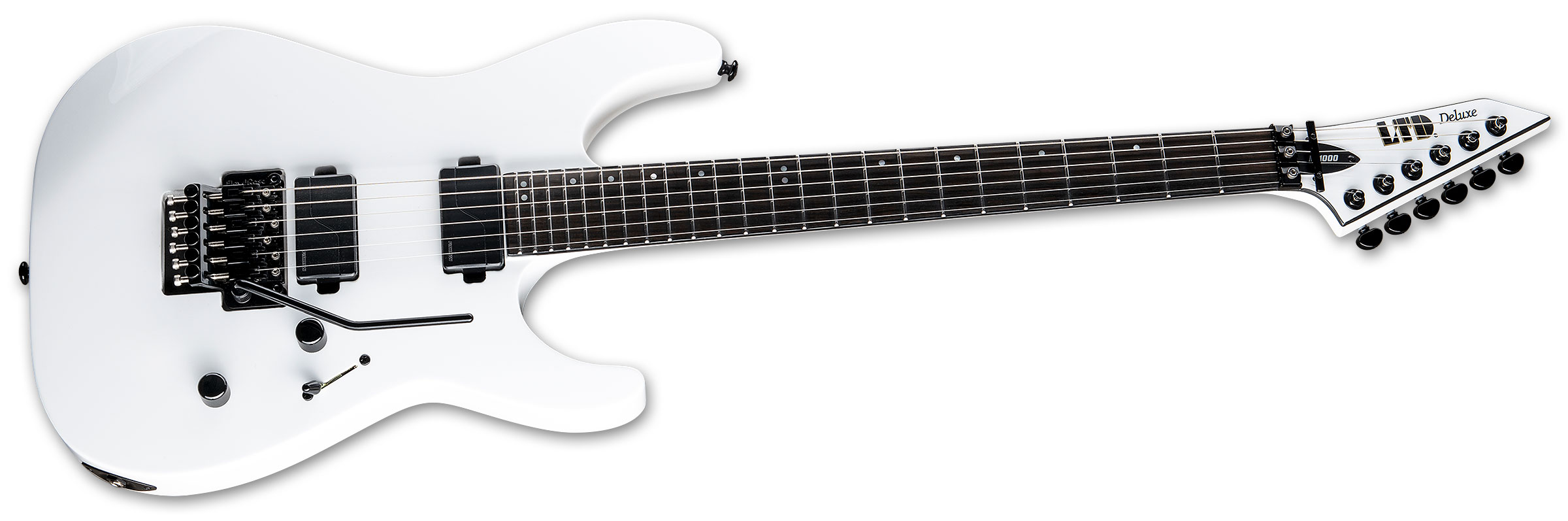 Ltd M-1000 Hh Fishman Fr Eb - Snow White - Metalen elektrische gitaar - Variation 1