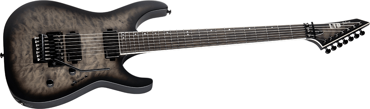 Ltd M-1007 7-cordes Floyd Rose Fishman Hh Eb - Charcoal Black - Metalen elektrische gitaar - Variation 2