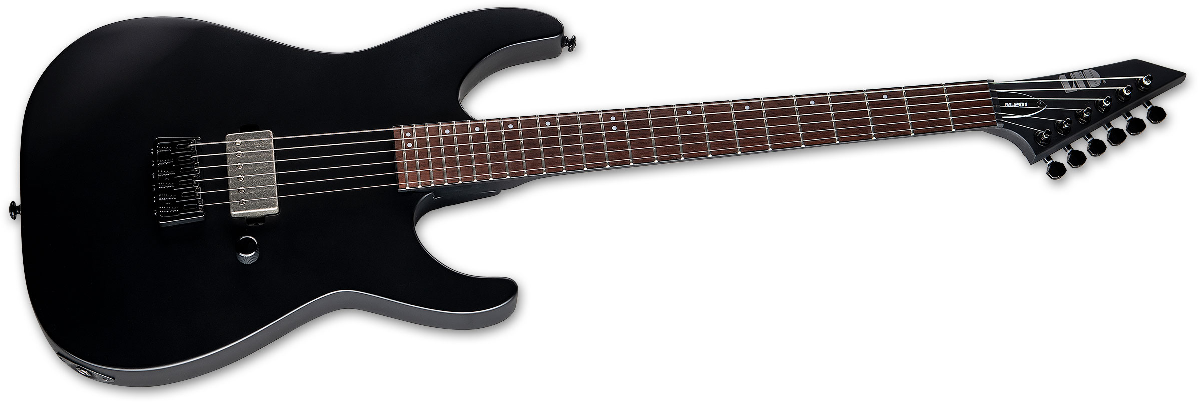 Ltd M-201ht 1h Ht Jat - Black Satin - Elektrische gitaar in Str-vorm - Variation 1
