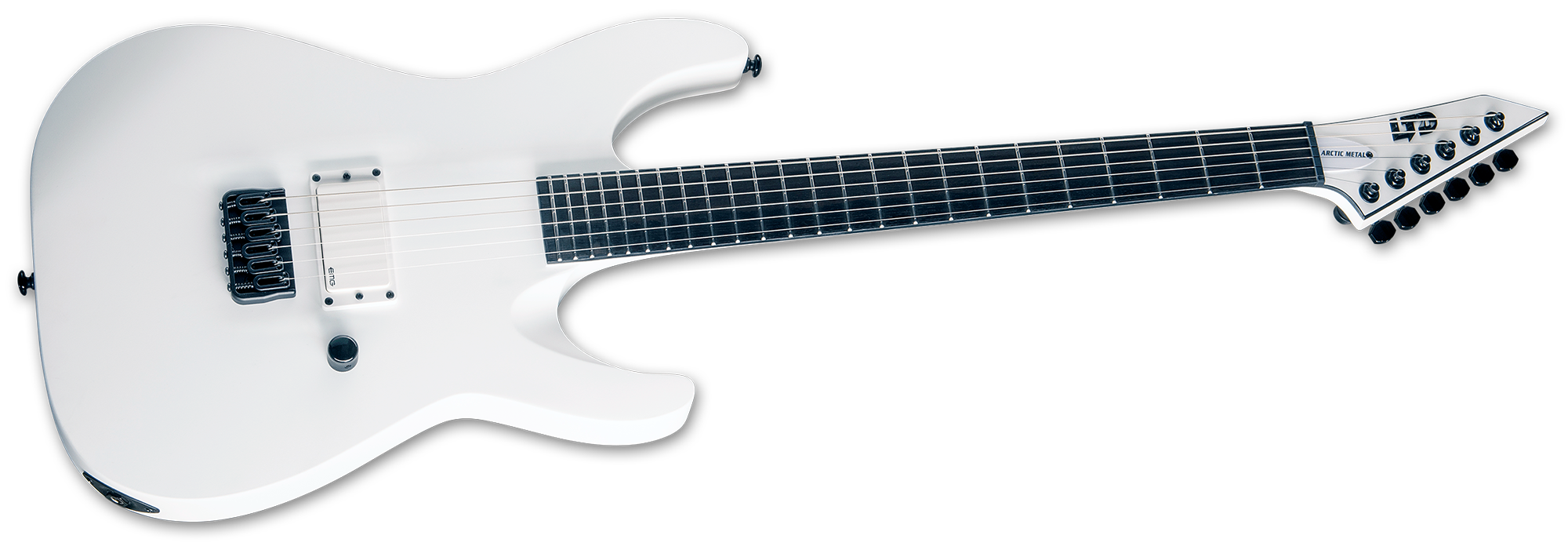 Ltd M-ht Arctic Metal H Emg Ht Eb - Snow White Satin - Elektrische gitaar in Str-vorm - Variation 1