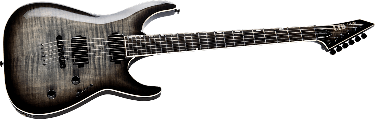 Ltd Mh-1000 Deluxe Hardtail Fishman Hh Eb - Charcoal Burst - Metalen elektrische gitaar - Variation 2
