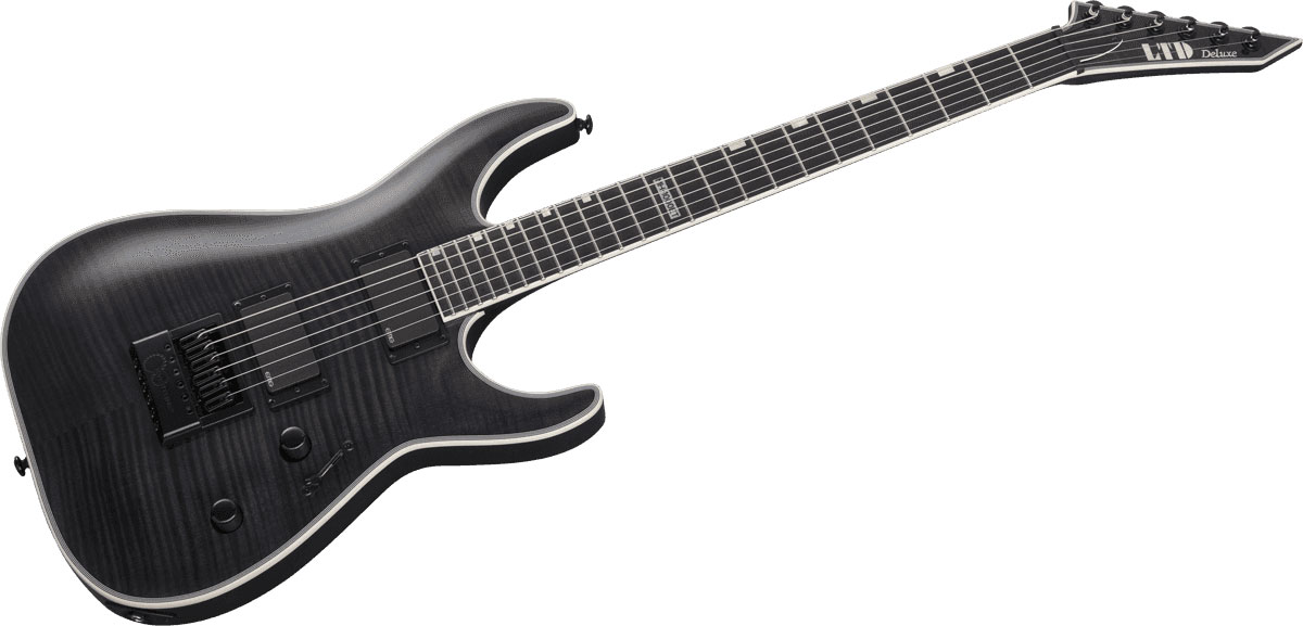 Ltd Mh-1000 Evertune Hh Emg Ht Eb - See Thru Black - Elektrische gitaar in Str-vorm - Variation 2