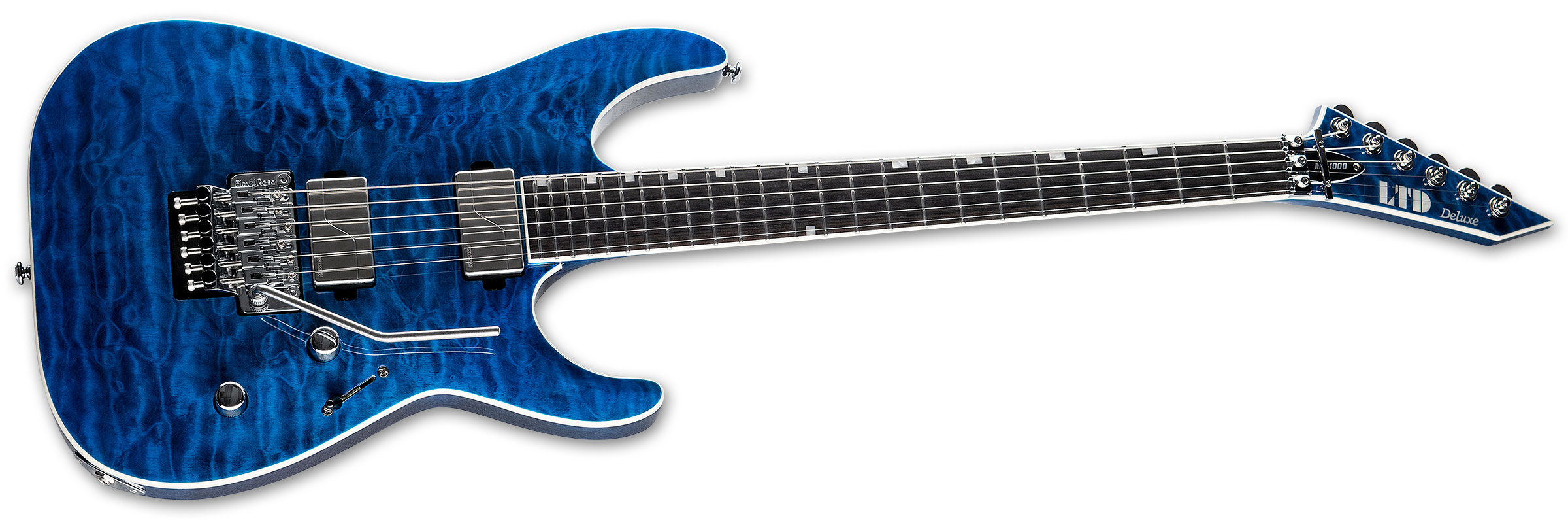 Ltd Mh-1000 2h Fishman Fluence Modern Fr Eb - Black Ocean - Elektrische gitaar in Str-vorm - Variation 1