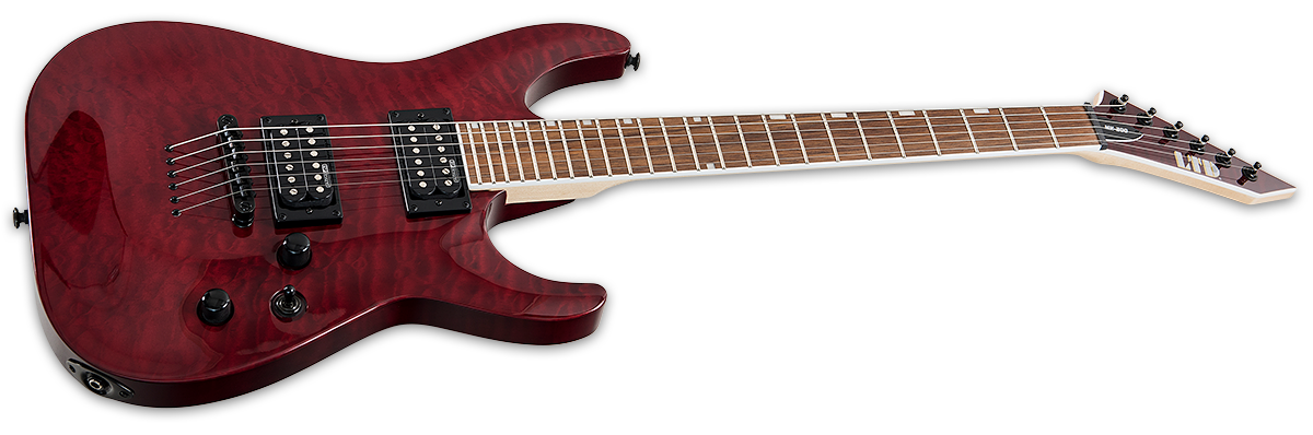 Ltd Mh-200qm Nt Hh Ht Jat - See Thru Black Cherry - Elektrische gitaar in Str-vorm - Variation 1