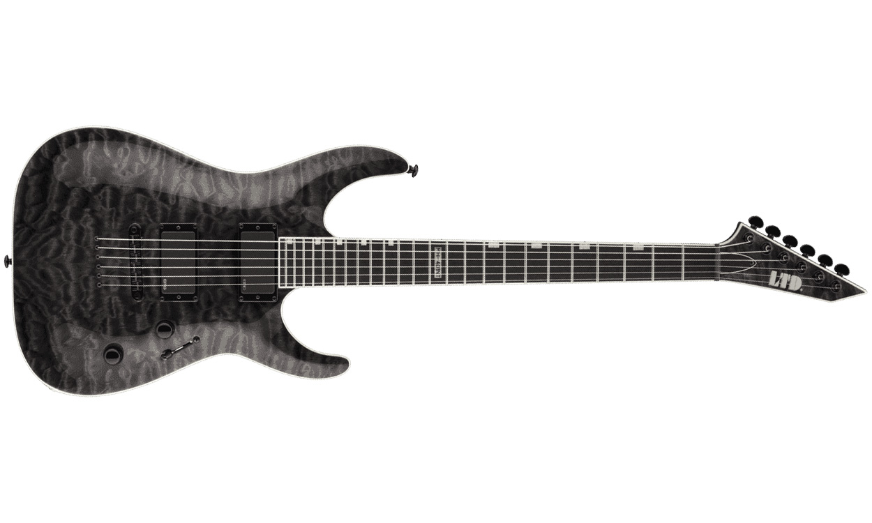 Ltd Mh-401nt Emg - See Thru Black - Elektrische gitaar in Str-vorm - Variation 1