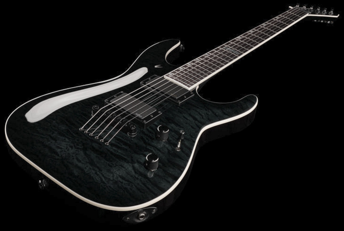 Ltd Mh-401nt Emg - See Thru Black - Elektrische gitaar in Str-vorm - Variation 3