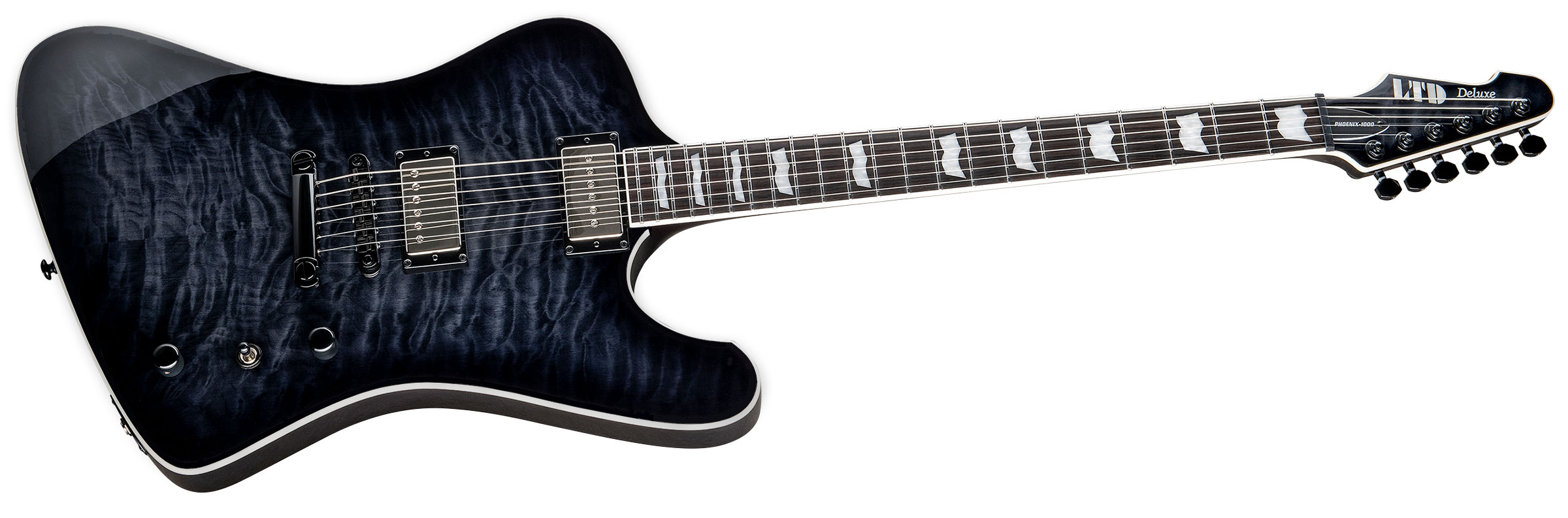 Ltd Phoenix-1000 Hs Seymour Duncan Ht Eb - See Thru Black Sunburst - Retro-rock elektrische gitaar - Variation 1