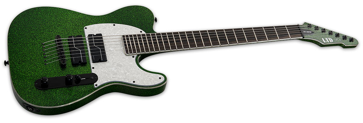Ltd Sct-607 Baryton Stephen Carpenter - Green Sparkle - 7-snarige elektrische gitaar - Variation 2
