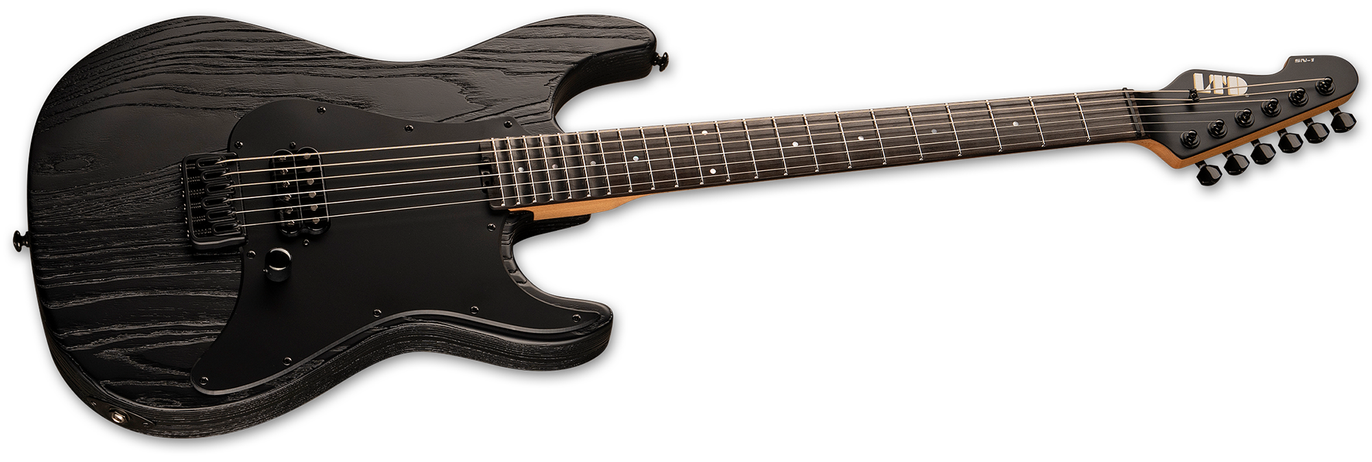 Ltd Sn-1 Ht Snapper Hh Fishman Fluence Classic Ht Eb - Black Blast - Elektrische gitaar in Str-vorm - Variation 1