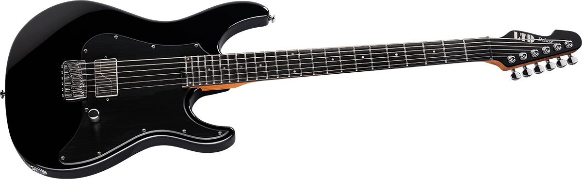 Ltd Sn-1 Baritone Hardtail Fishman Hh Eb - Black - Metalen elektrische gitaar - Variation 2