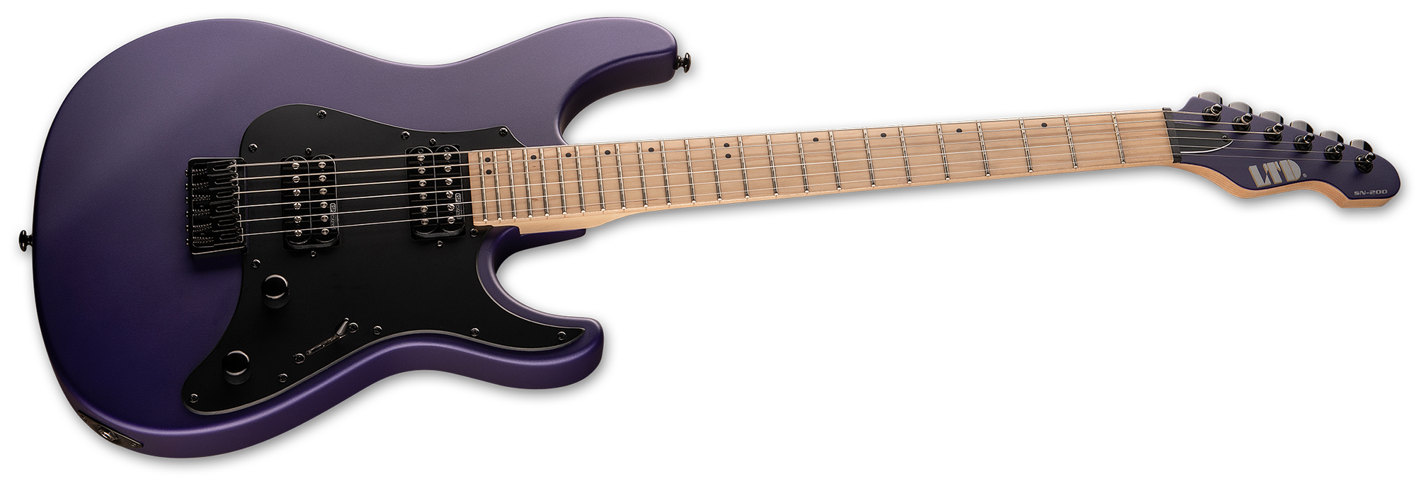 Ltd Sn-200ht Hh Ht Mn - Dark Metallic Purple Satin - Elektrische gitaar in Str-vorm - Variation 1