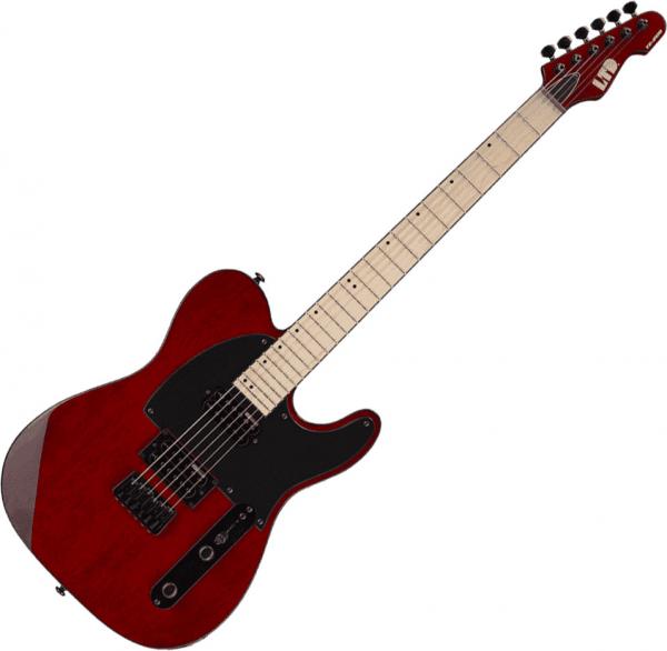 Solid body elektrische gitaar Ltd TE-200M - See thru black cherry