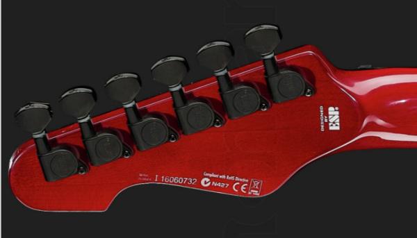 Solid body elektrische gitaar Ltd TE-200M - see thru black cherry