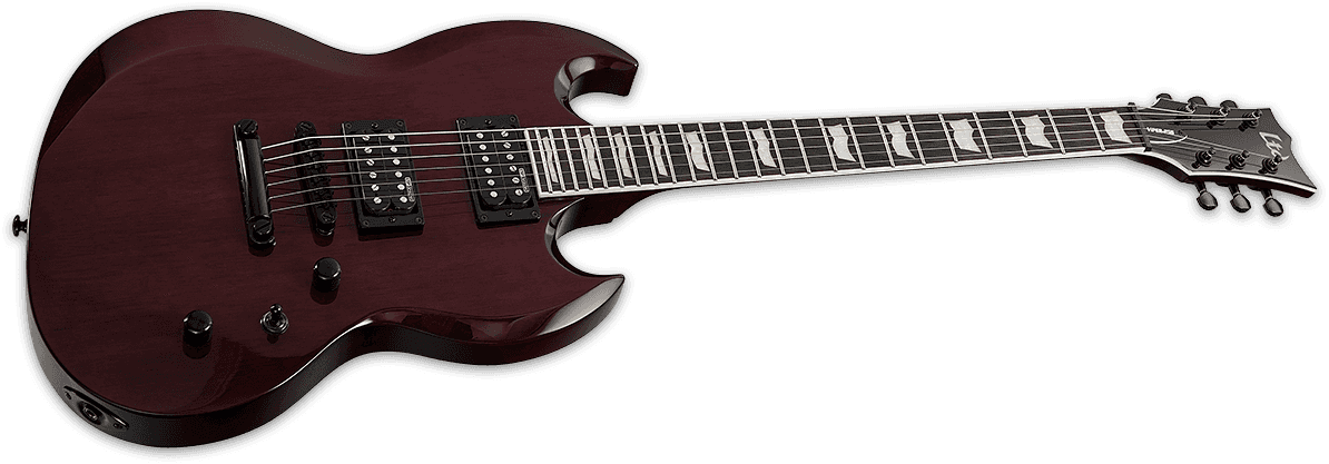 Ltd Viper-256 - See Thru Black Cherry - Guitarra eléctrica de doble corte. - Variation 2
