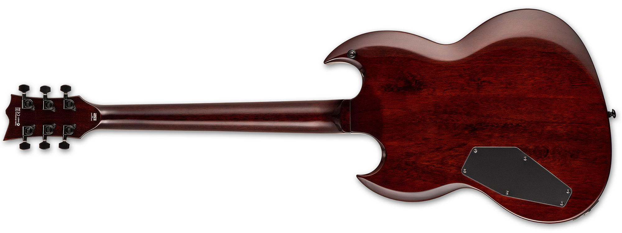 Ltd Viper-256 Hh Ht Jat - Dark Brown Sunburst - Guitarra eléctrica de doble corte. - Variation 2