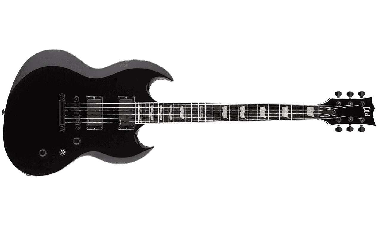Ltd Viper-401 Hh Emg Ht Rw - Black - Guitarra eléctrica de doble corte. - Variation 1