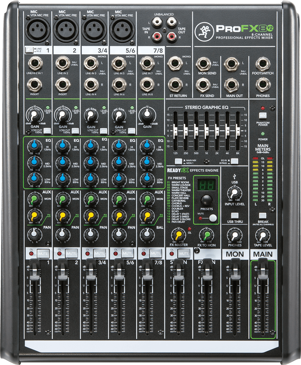 Mackie Profx8 V2 - Analoge Mengtafel - Variation 2