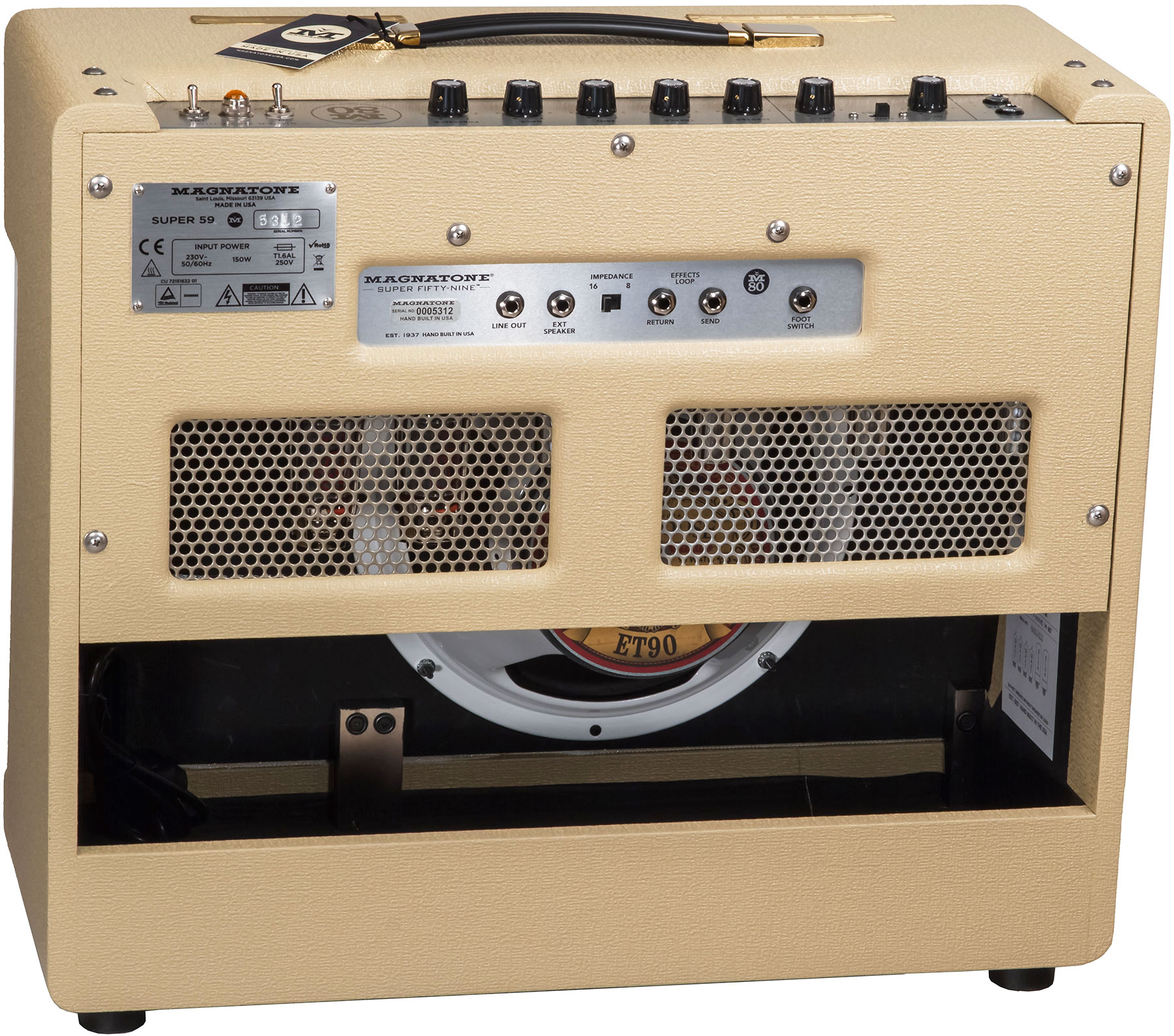 Magnatone Master Collection Super Fifty-nine M-80 Combo 45w 1x12 Gold - Combo voor elektrische gitaar - Variation 1