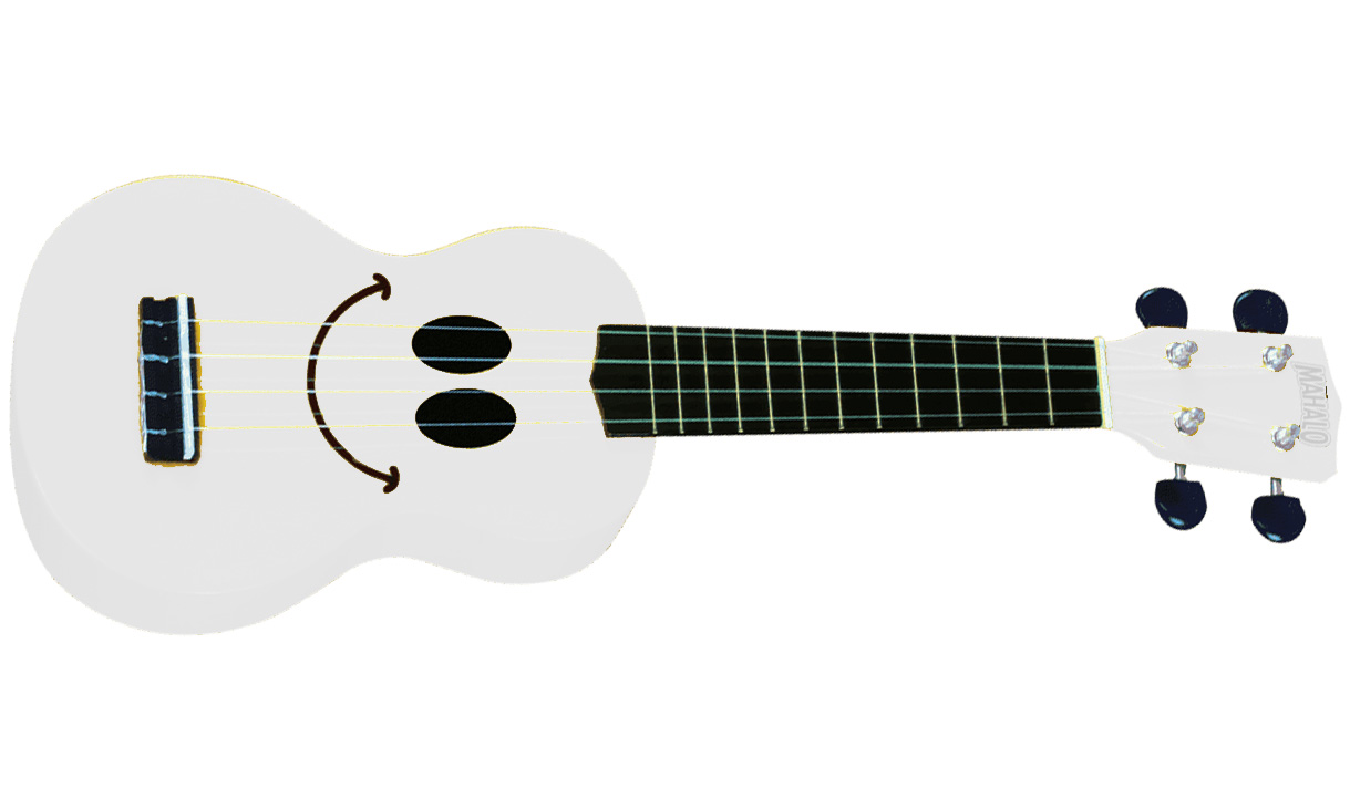 Mahalo U-smile Wt Soprano - White - Ukulele - Variation 1