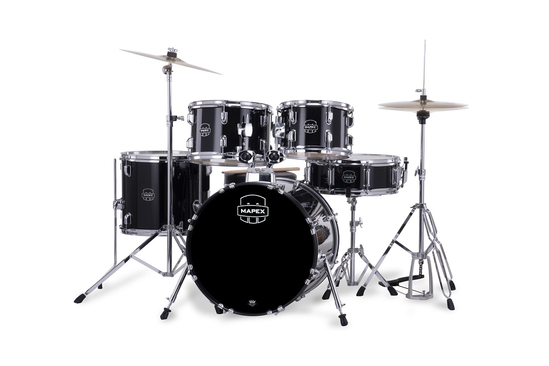 Mapex Comet Fusion 20'' - 5 FÛts - Dark Black - Fusion drumstel - Variation 2