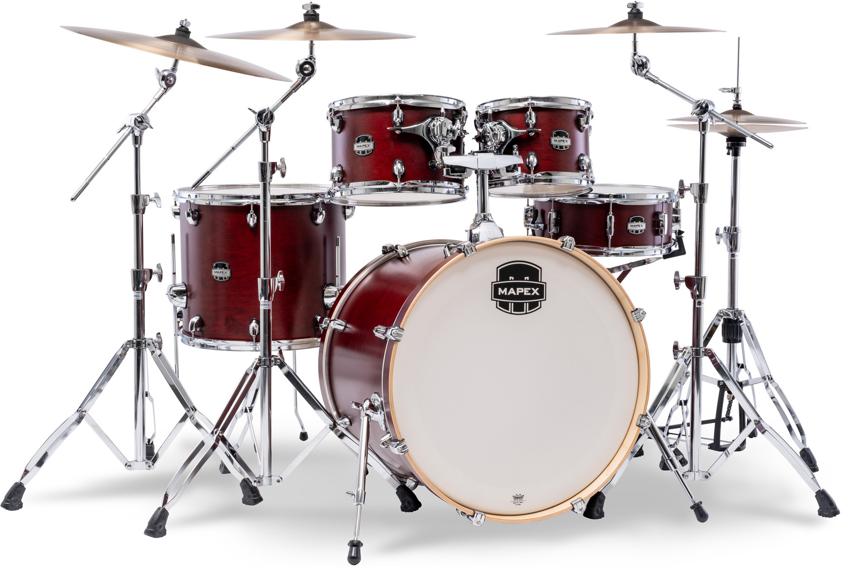 Mapex Mars Maple 22'' / 5f - 5 FÛts - Merlot Satin - Rock drumstel - Main picture