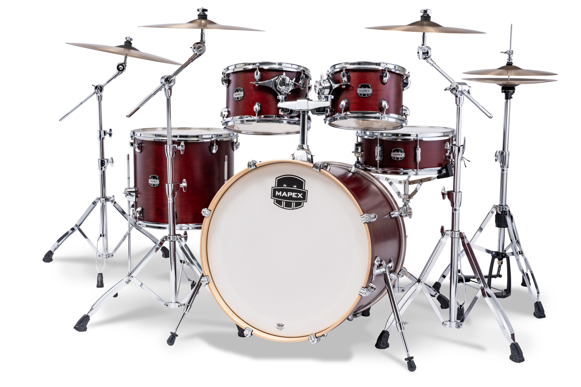 Mapex Mars Maple 22'' / 5f - 5 FÛts - Merlot Satin - Rock drumstel - Variation 1