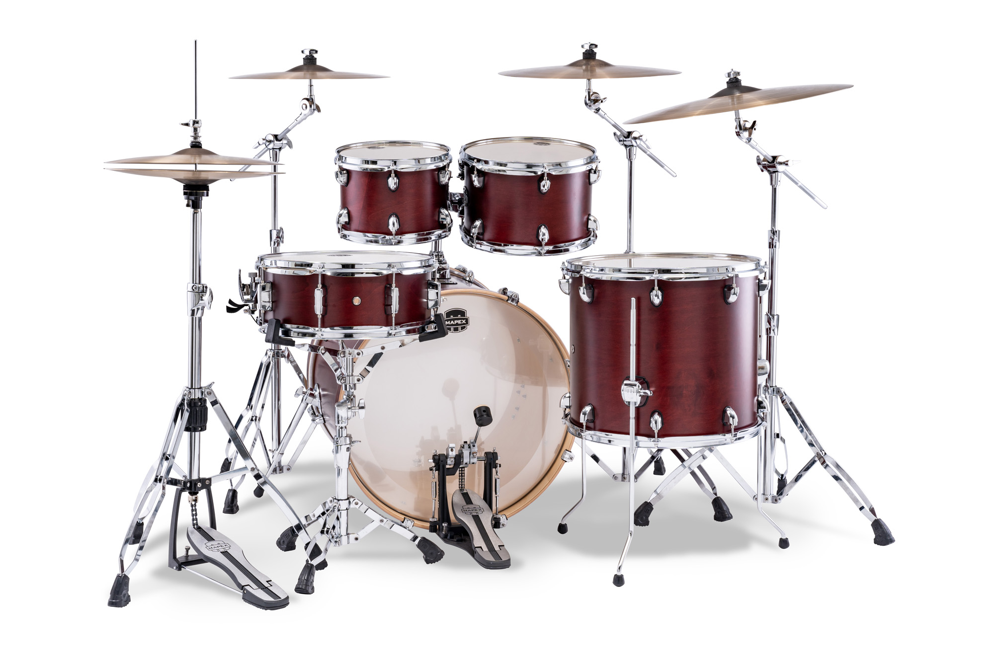 Mapex Mars Maple 22'' / 5f - 5 FÛts - Merlot Satin - Rock drumstel - Variation 2