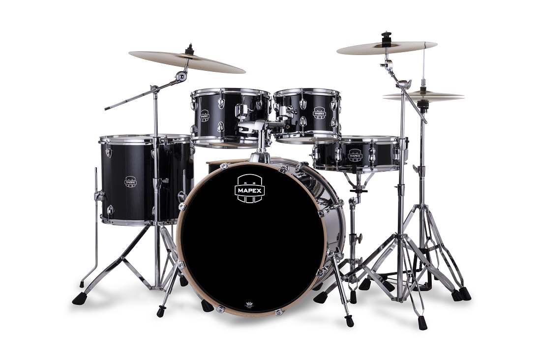 Mapex Venus Fusion 20'' - 5 FÛts - Black Galaxy Sparkle - Fusion drumstel - Variation 2