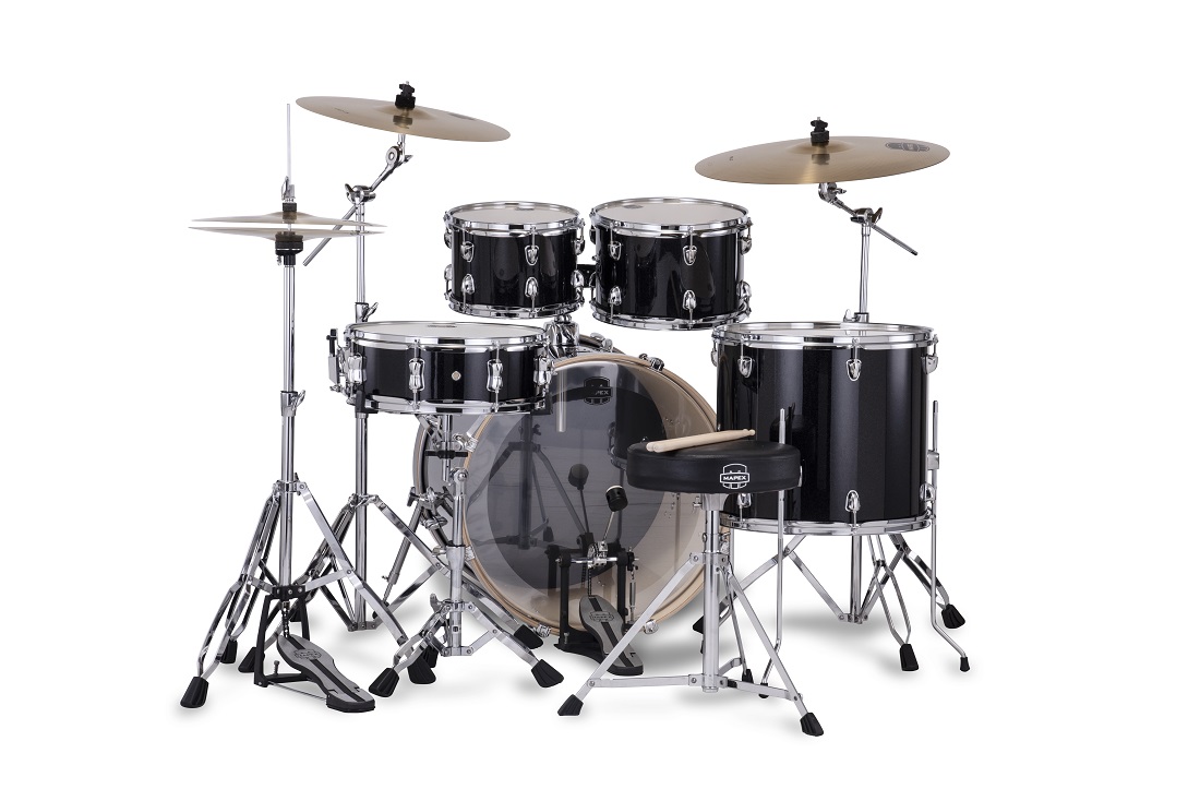 Mapex Venus Fusion 20'' - 5 FÛts - Black Galaxy Sparkle - Fusion drumstel - Variation 1