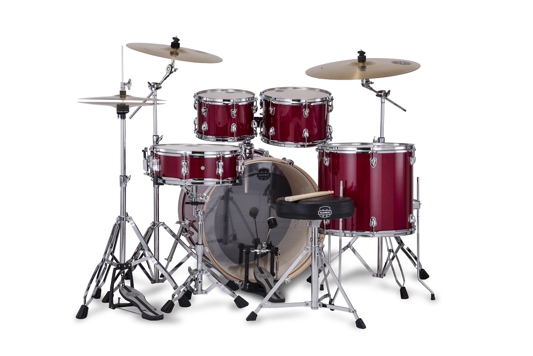 Mapex Venus Fusion 20'' - 5 FÛts - Crimson Red Sparkle - Fusion drumstel - Variation 1