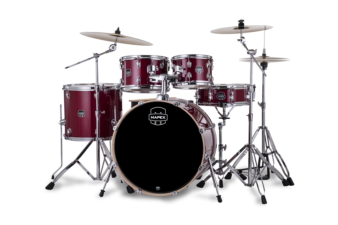Mapex Venus Rock 22'' - 5 FÛts - Crimson Red Sparkle - Rock drumstel - Variation 2