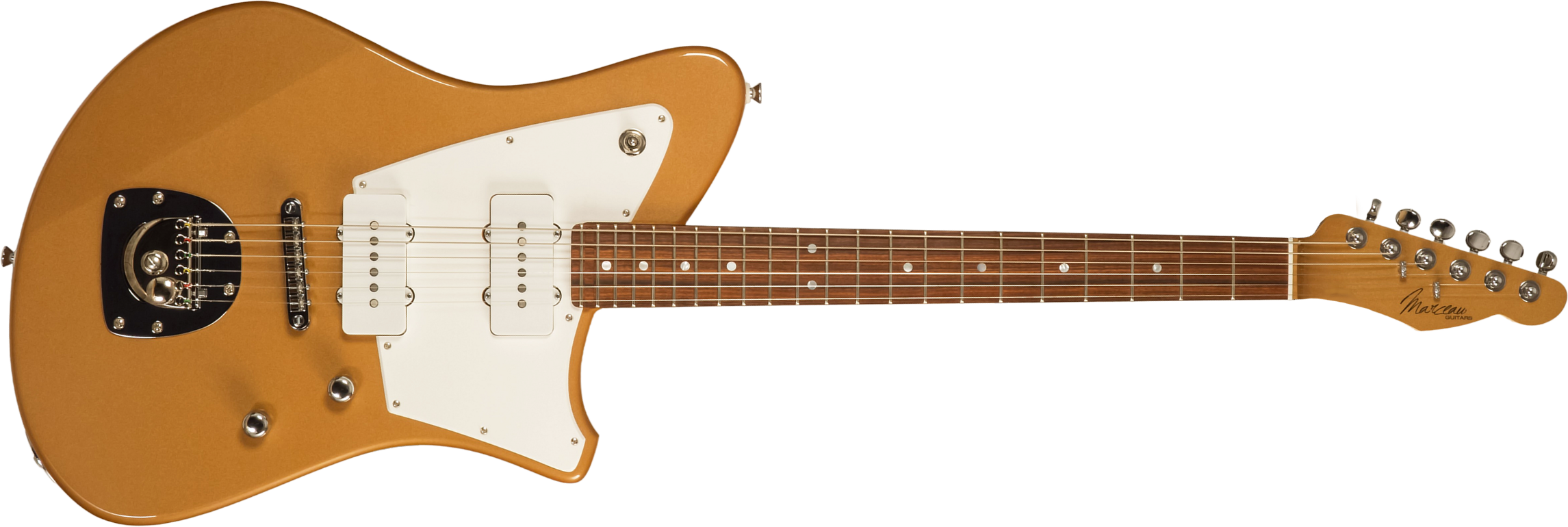 Marceau Guitars Deferlante Standard 2s Trem Pf #s71524 - Copper - Retro-rock elektrische gitaar - Main picture