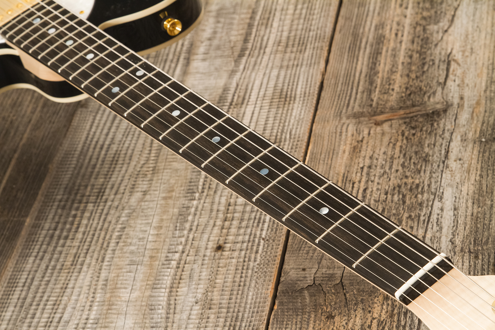 Marceau Guitars Elegante Custom Traditional Sh Ht Mn #t316024 - Black - Televorm elektrische gitaar - Variation 5