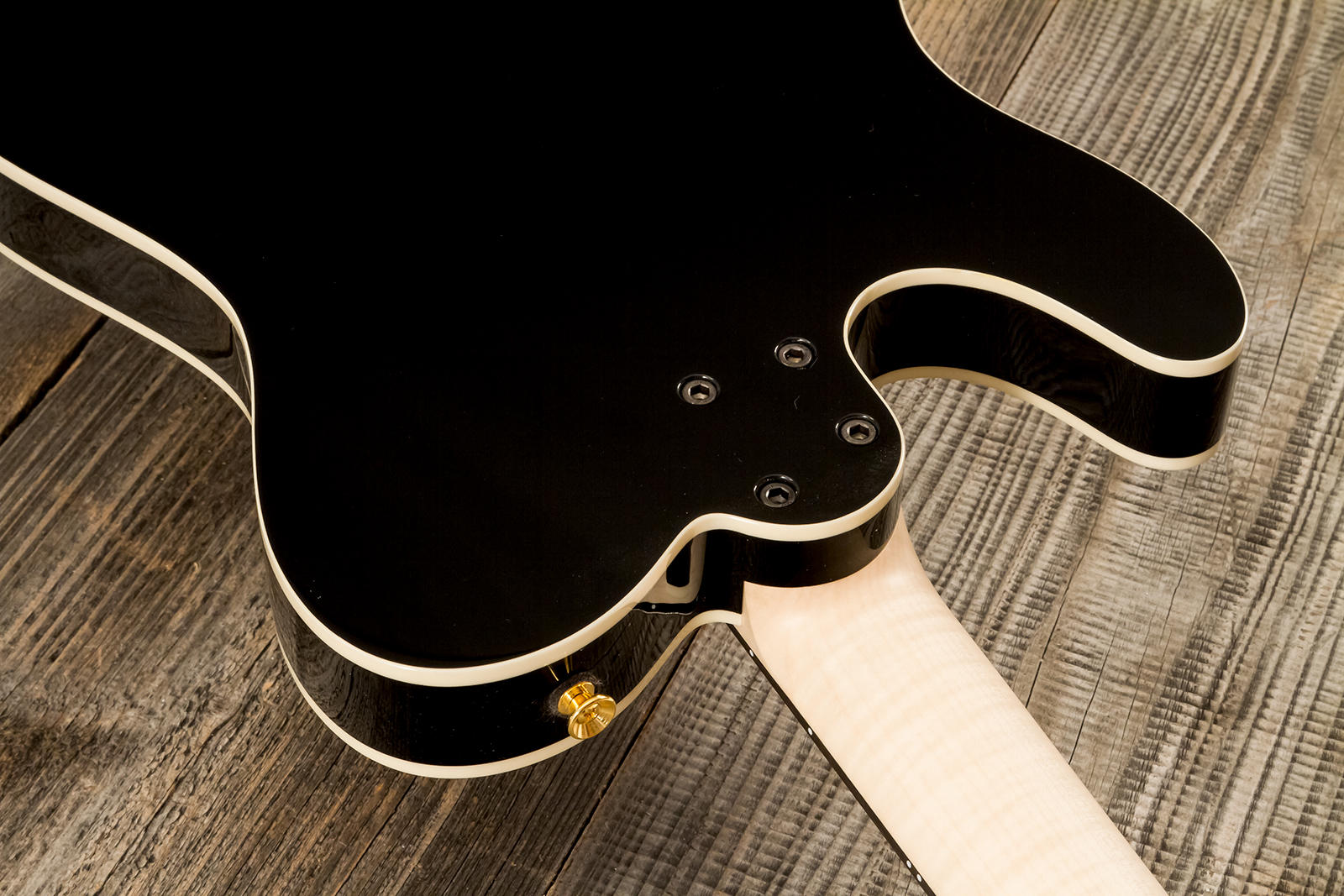 Marceau Guitars Elegante Custom Traditional Sh Ht Mn #t316024 - Black - Televorm elektrische gitaar - Variation 7